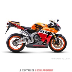 Silencieux AKRAPOVIC Slip-On Honda CBR 600 RR 2013-2017 Coupelle Carbone