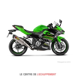 Silencieux AKRAPOVIC Slip-On Kawasaki NINJA 400 2018-... Et Z 400 2019-... Coupelle Carbone