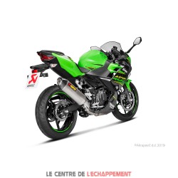 Silencieux AKRAPOVIC Slip-On Kawasaki NINJA 400 2018-... Et Z 400 2019-... Coupelle Carbone