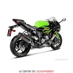 Silencieux AKRAPOVIC Slip-On Kawasaki ZX6R 2009-2024 Coupelle Carbone