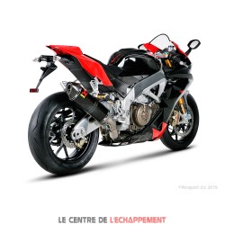 Silencieux AKRAPOVIC Slip-On Racing Aprilia RSV4 / RSV4 FACTORY et TUONO 1000 V4R / APRC Coupelle Carbone