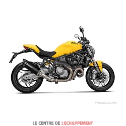 Silencieux AKRAPOVIC Slip-On Racing Ducati MONSTER 821 / 1200 / 1200 R / 1200 S Coupelle Carbone