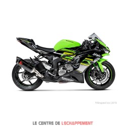 Silencieux AKRAPOVIC Slip-On Racing Kawasaki ZX6R 2009-... Et ZX6R 636 2013-2016 Coupelle Carbone