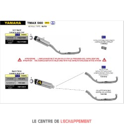 Ligne Complète ARROW INDY RACE Yamaha T-MAX 560 2020-... coupelle carbone