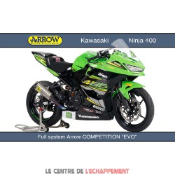 Ligne Complète ARROW Works Compétition pour Kawasaki Ninja 400 et Z 400 2023-2024