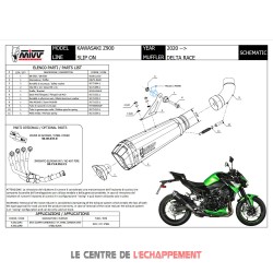 Silencieux MIVV DELTA RACE KAWASAKI Z 900 2020-...