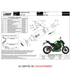 Silencieux MIVV GP Pro KAWASAKI Z 900 2020-...