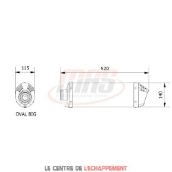 Silencieux MIVV OVAL HONDA CRF 1000 L AFRICA TWIN 2016-2019